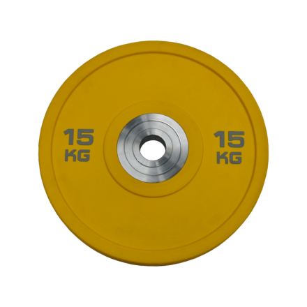 Premium Solid Rubber Plate - 15kg - Yellow